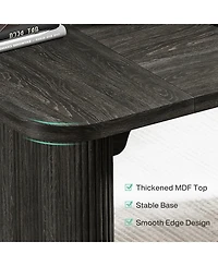 Tribesigns Modern Executive Office Desk, 62-Inch Large Wood Computer Aesthetic Workstations with Double Pedestal