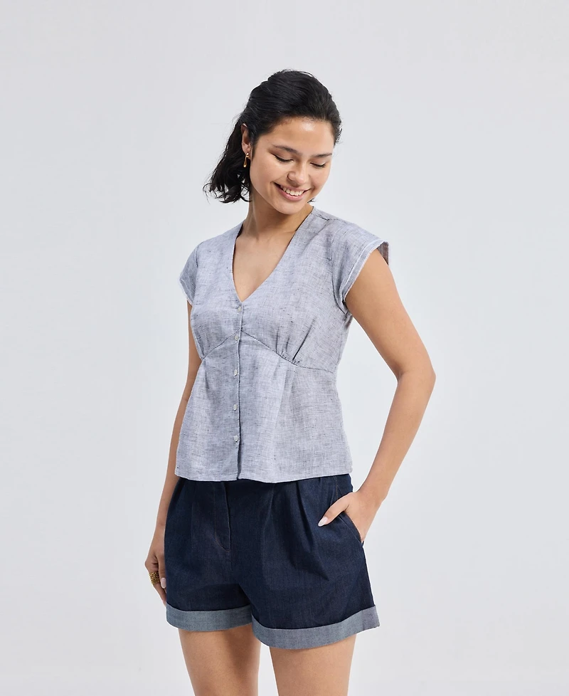 Reistor Women's Deep V-neck Short Top
