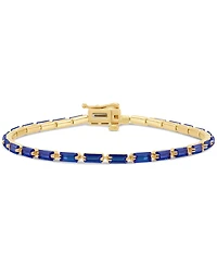 Created Sapphire Bracelet (6-1/6 ct. t.w.) in 14k Yellow Gold Over Sterling Silver