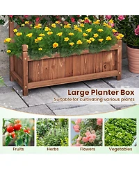 60 Inch Tall Raised Garden Bed with Diamond Lattice Trellis and Drainage Holes