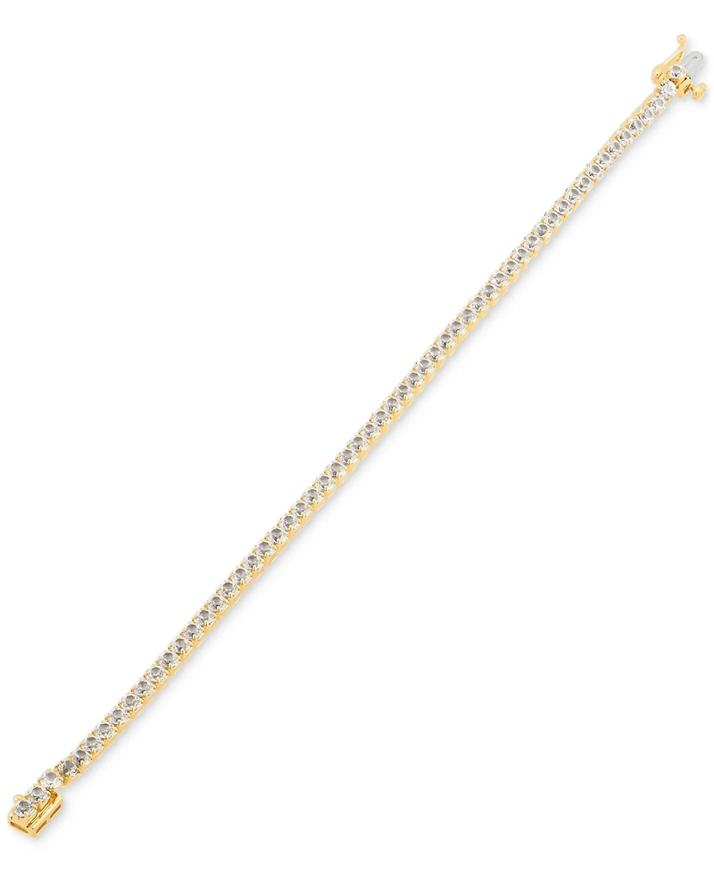 Created White Sapphire Tennis Bracelet (8-1/8 ct. t.w.) in 14k Yellow Gold Over Sterling Silver