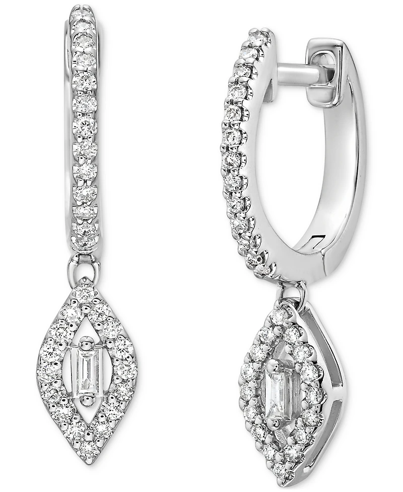 Diamond Dangle Earrings (1/4 ct. t.w.) in 10k White Gold