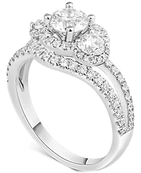 Diamond Halo Ring (1-1/2 ct. t.w.) 14k White or Yellow Gold