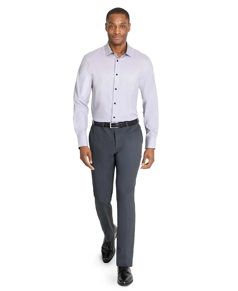 Men's Slim Fit Micro Geo 4-Way Stretch Performance Dress Shirt