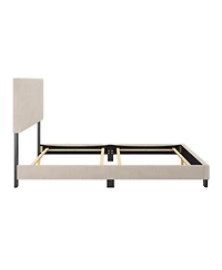 CorLiving Celeste Modern Low-Profile Upholstered Bed Frame with Padded Headboard in Full, King, Queen, and Twin