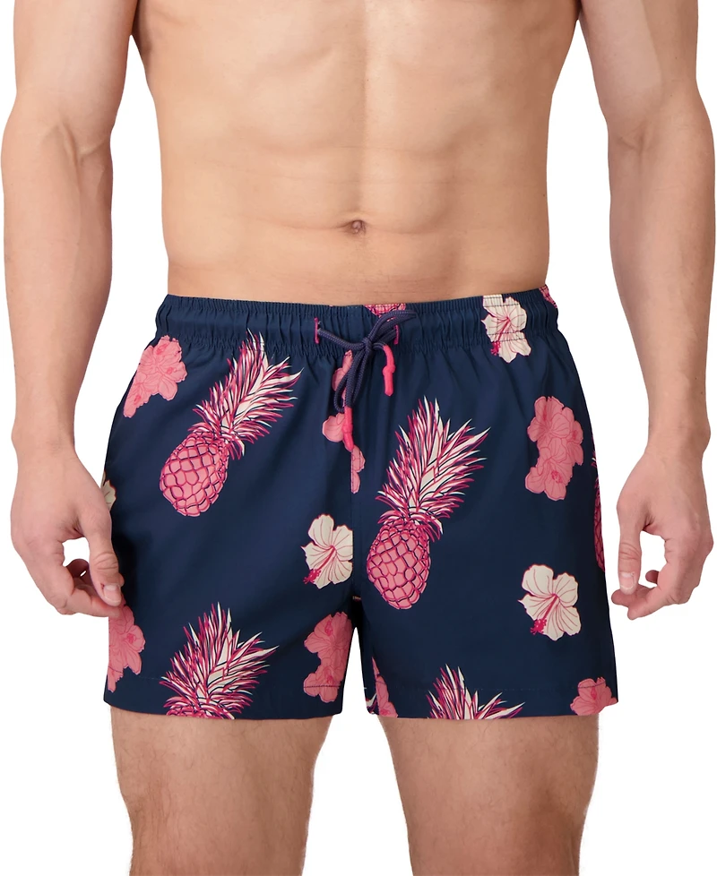 Sunset x Vine Men's Tropical-Pattern Woven Swim Trunks