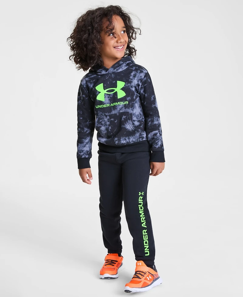 Under Armour Toddler & Little Boys Rival Printed Fleece Hoodie Jogger Pants, 2 Piece Set