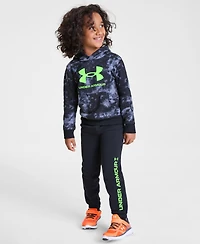 Under Armour Toddler & Little Boys Rival Printed Fleece Hoodie Jogger Pants, 2 Piece Set
