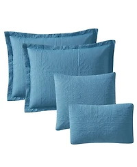 Nestl Grid Embossed 5-Pc. Quilt Set, Full/Queen