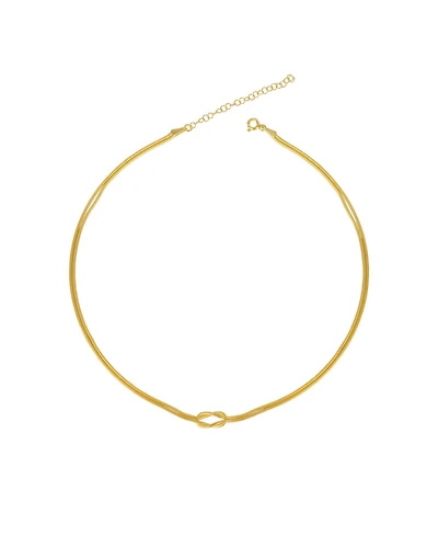Spero London Knot Chain Choker Necklace Sterling Silver