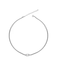 Spero London Knot Chain Choker Necklace in Sterling Silver