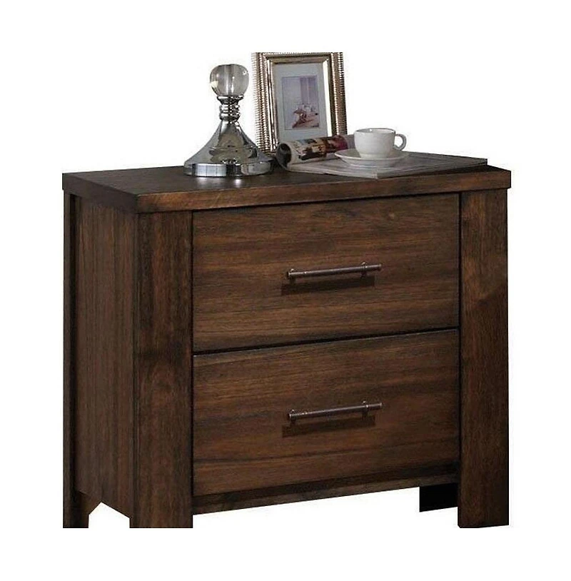 Modern Two-Drawer Nightstand with Sleek Design – Perfect for Bedroom Storage