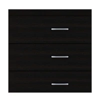 Wooden Three Drawer Dresser for Bedroom and Closet Storage