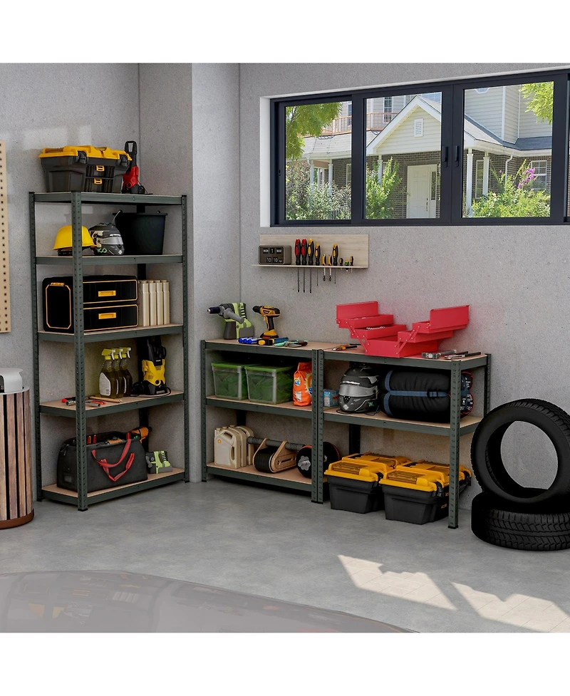 5-Tier Heavy Duty Metal Shelving Unit with 2000 Lbs Total Load Capacity