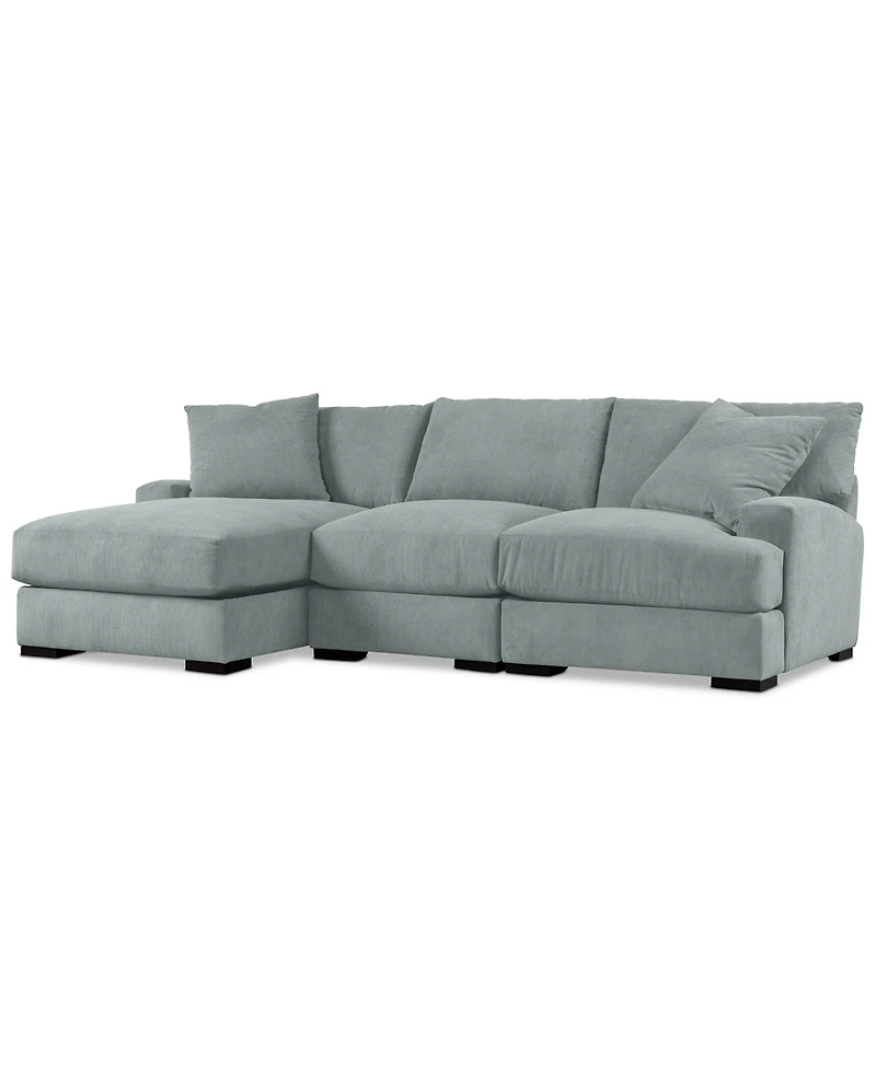 Rhyder 3-Pc. Fabric Chaise Sectional, Exclusively at Macy's