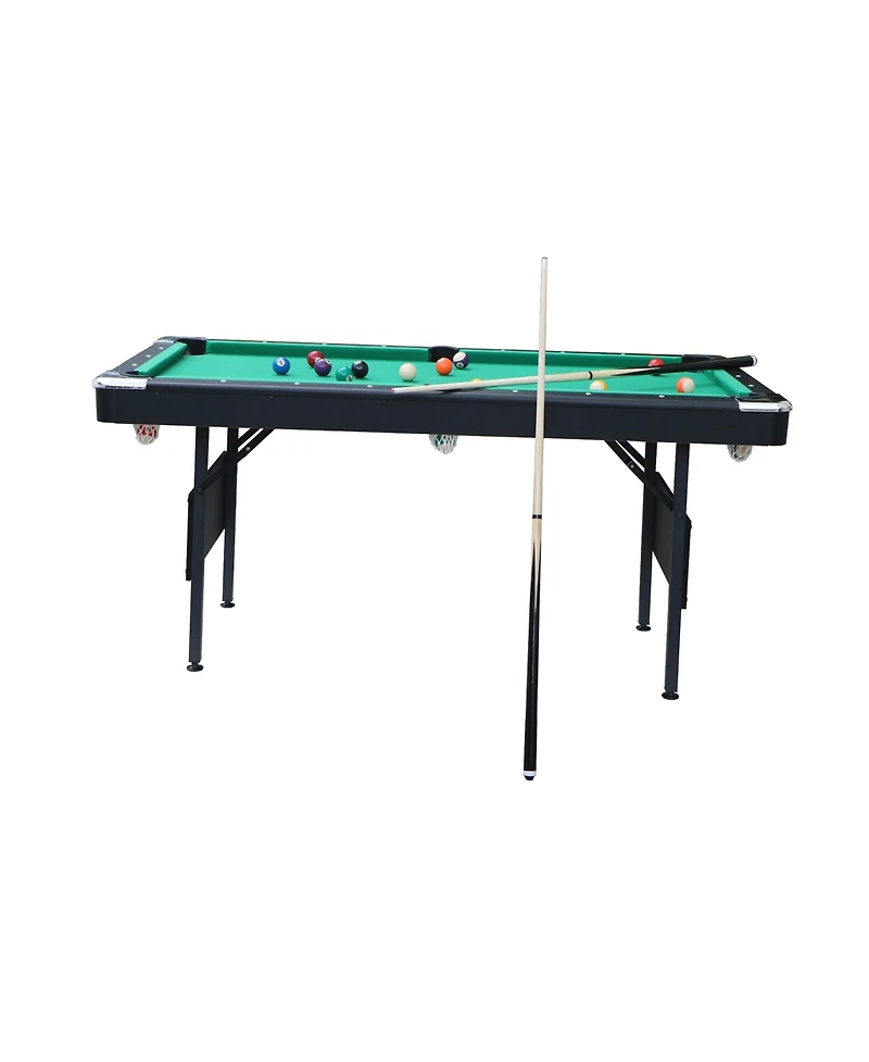 Streamdale 5.5 Ft Pool Table with Accessories (Green Velvet Cloth)