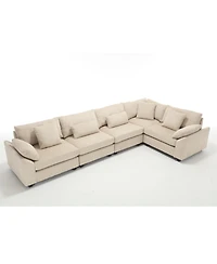 Streamdale Oversized Corduroy Modular Sectional Sofa for Living Room