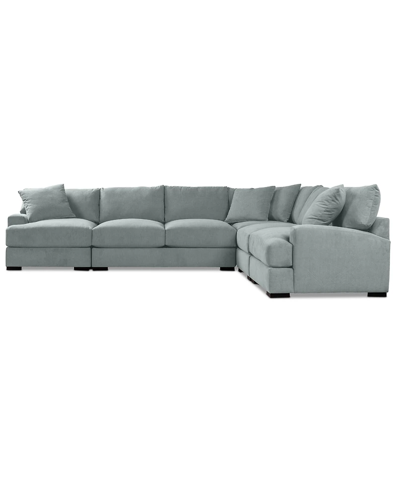 Rhyder 143" 5-Pc. Fabric L Sectional, Exclusively at Macy's