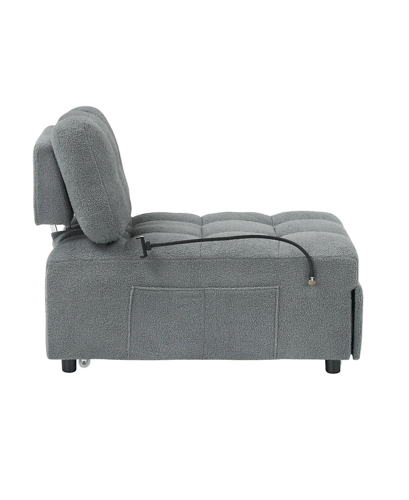 Streamdale Furniture 40.20 inches long, Teddy Sofa Fabric,a convertible sofa-bed, for Apartment Office Living Room