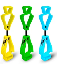Work Glove Clips, 3 Pcs, 360° Rotating, Spring-Loaded