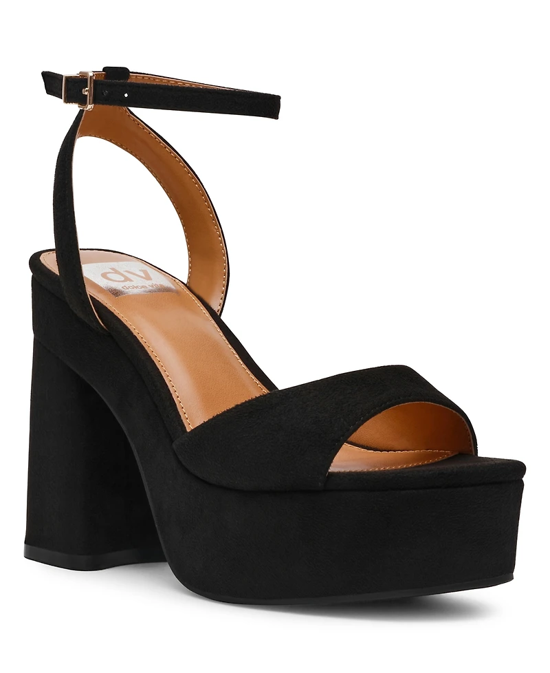 Dv Dolce Vita Women's Wizzard Two-Piece Platform Block Heel Dress Sandals