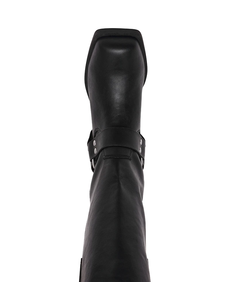 Dv Dolce Vita Women's Tanzy Wide Calf Tall Harness Moto Boots