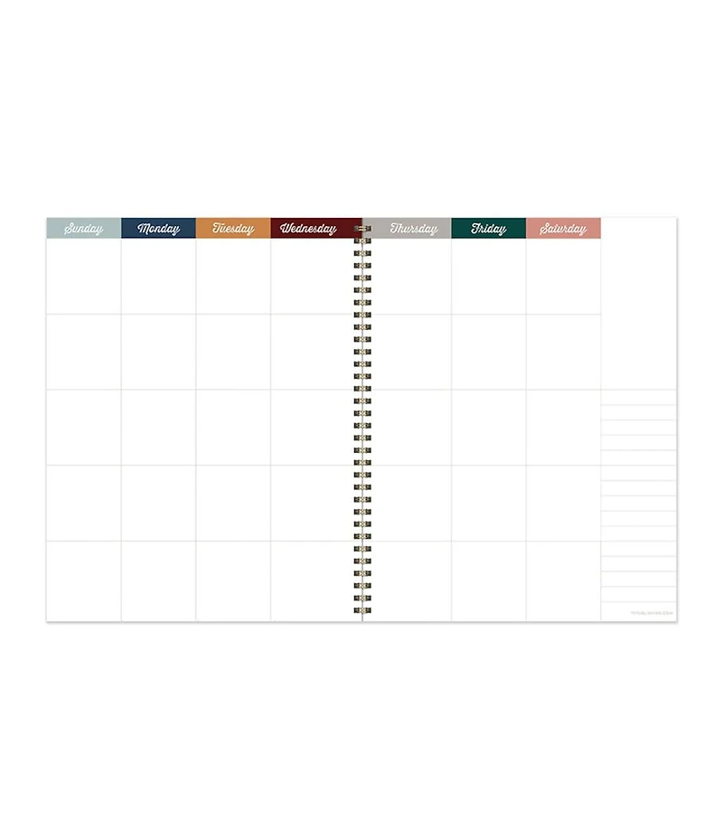 Spotted Dot Boho Undated Large Weekly Monthly Spiral Planner
