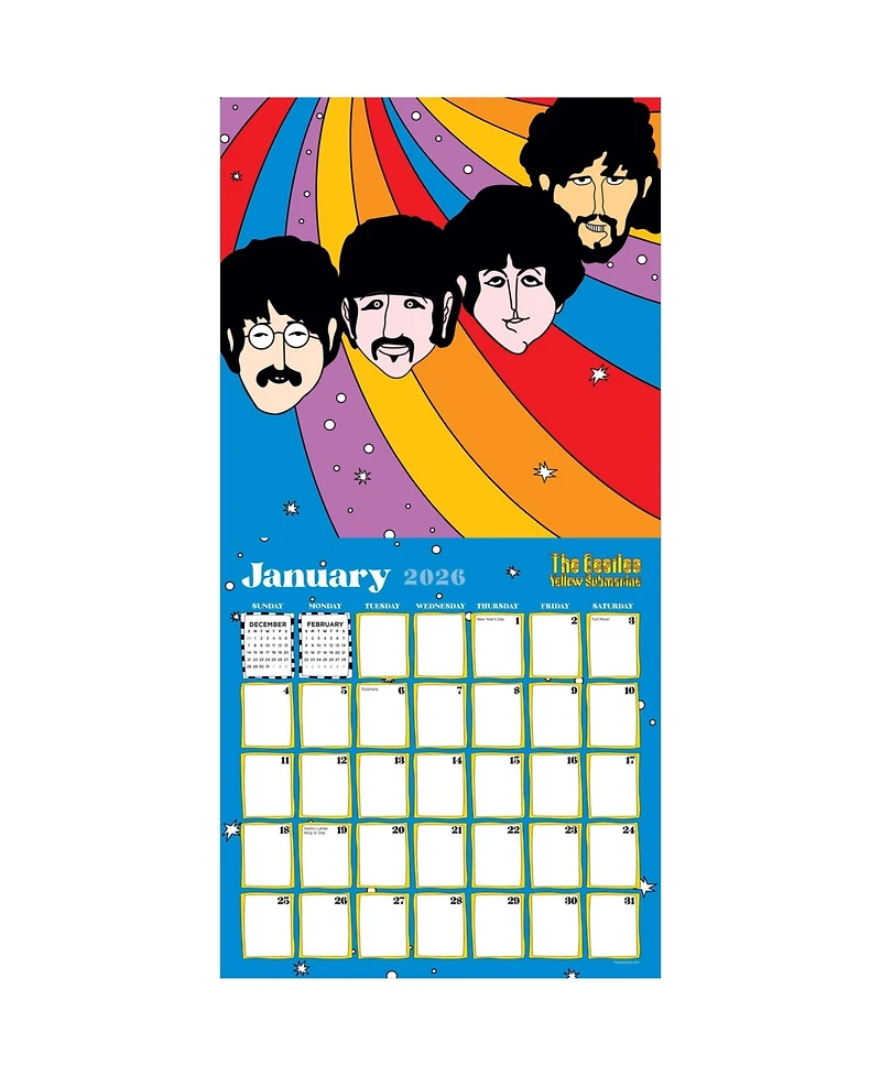 2026 The Beatles: Yellow Submarine Wall Calendar