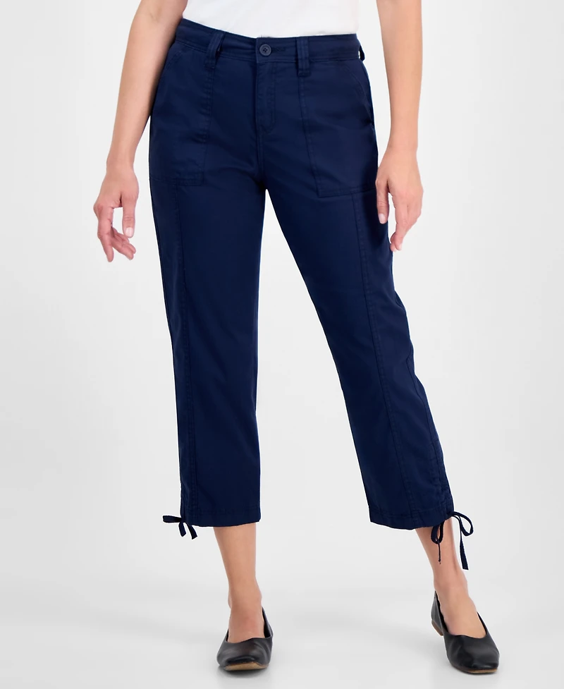 Style & Co Women's Mid Rise Tie-Hem Ankle Pants, Exclusively at Macy's