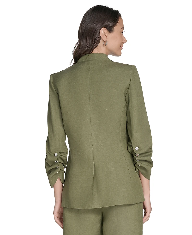 Calvin Klein Women's Stand-Collar 3/4-Sleeve Blazer