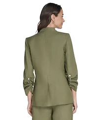 Calvin Klein Women's Stand-Collar 3/4-Sleeve Blazer
