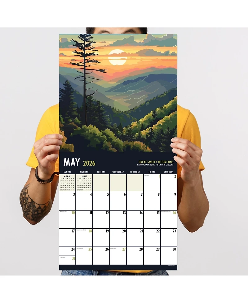 2026 National Parks-Art Wall Calendar