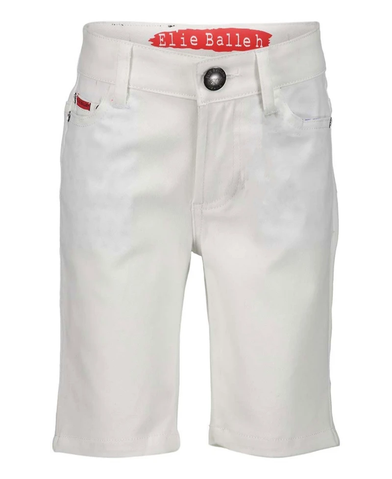 Elie Balleh Big Boys White Cotton Twill Short