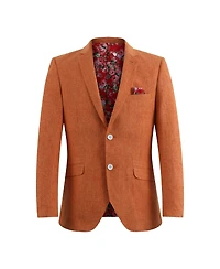 Elie Balleh Boys Orange Slim Fit Classic Melange Jacket