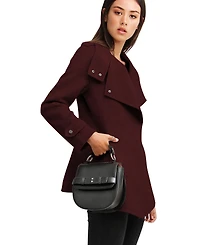 Belle & Bloom Women's Bad Girl Wool Blend Moto Coat