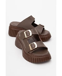Joanes Leather Two-Strap Platform Sandal (Women)