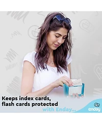 3" X 5" Index Card Case Holds 100 Cards Includes Business Card/Index Holder and 5 Tab Dividers Comes Assorted Color – (Pack of 4)