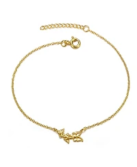 GiGiGirl 14k Gold Plated Filigree Butterfly Charm Bracelet