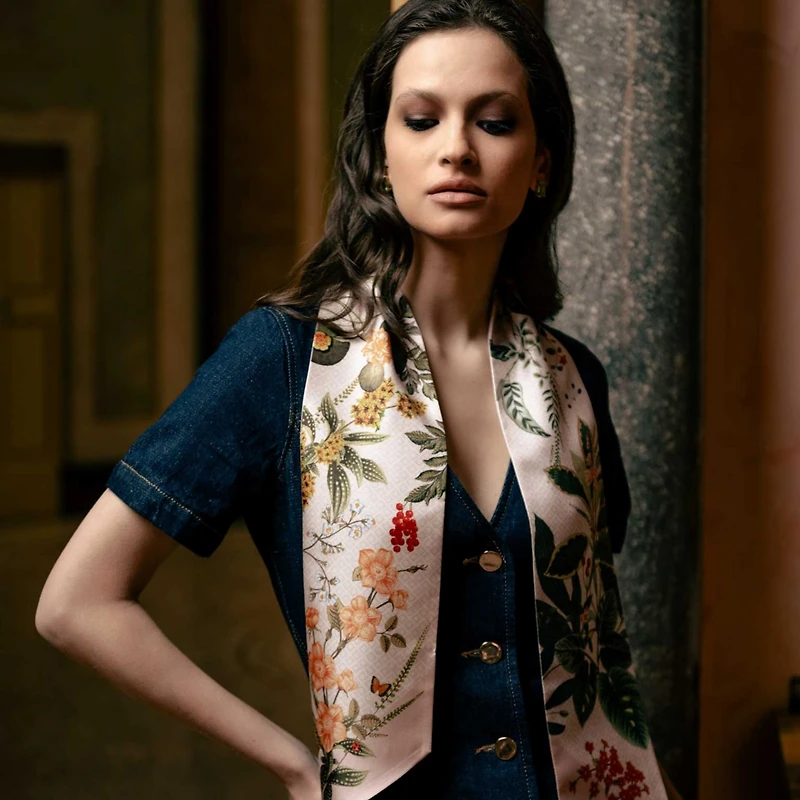 Ornella - Skinny Silk Scarf for Women