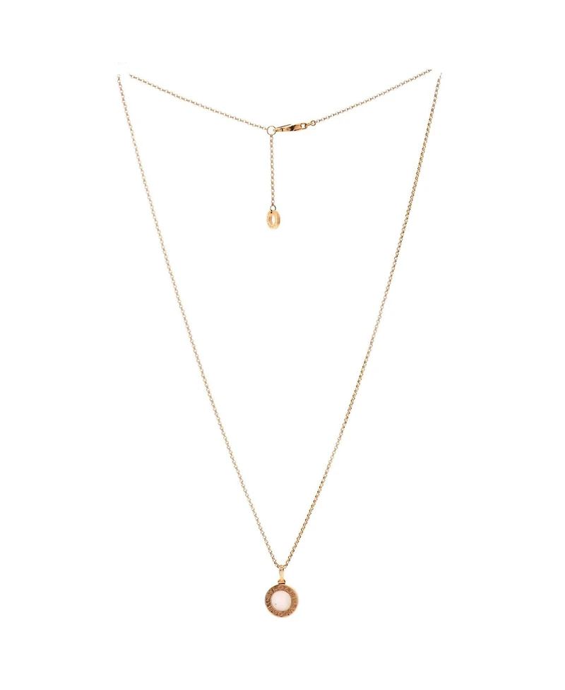 Pre-Owned Bvlgari Bvlgari Bvlgari Pendant Necklace 18K Rose Gold with Mother of Pearl