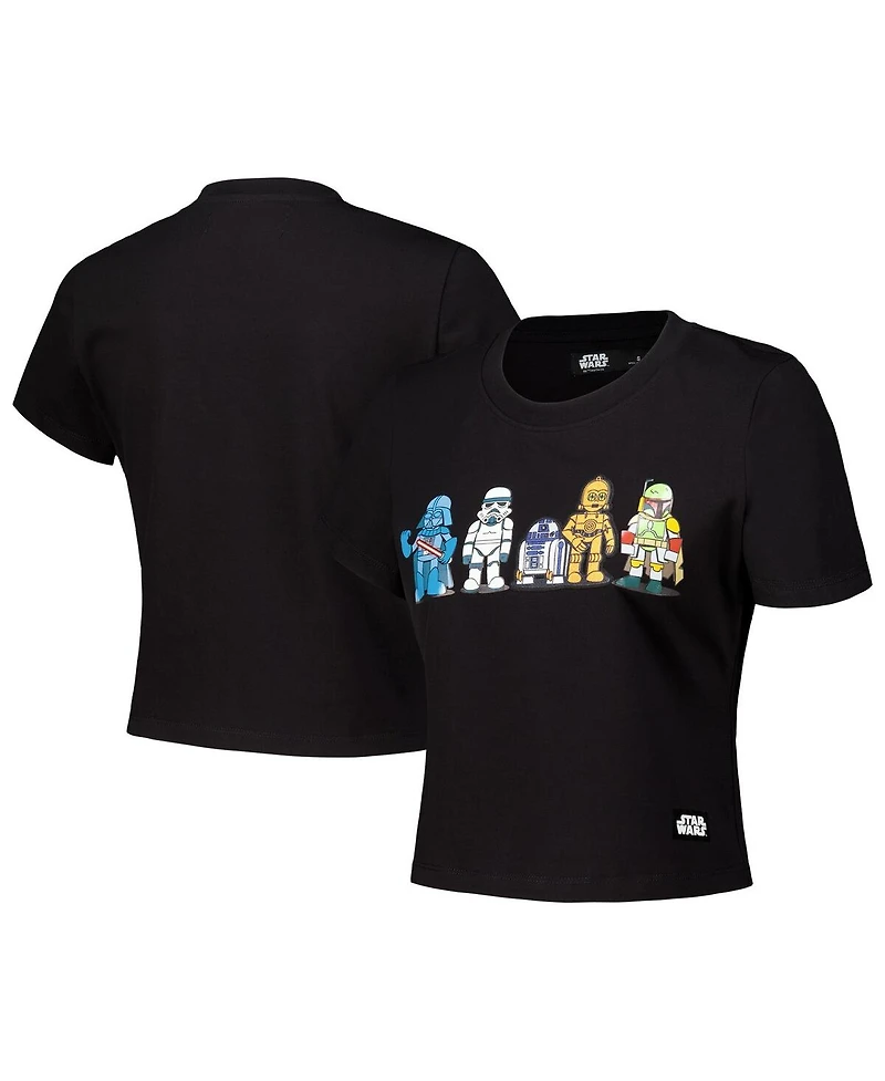 Freeze Max Women's Black Star Wars Babydoll Cropped T-Shirt
