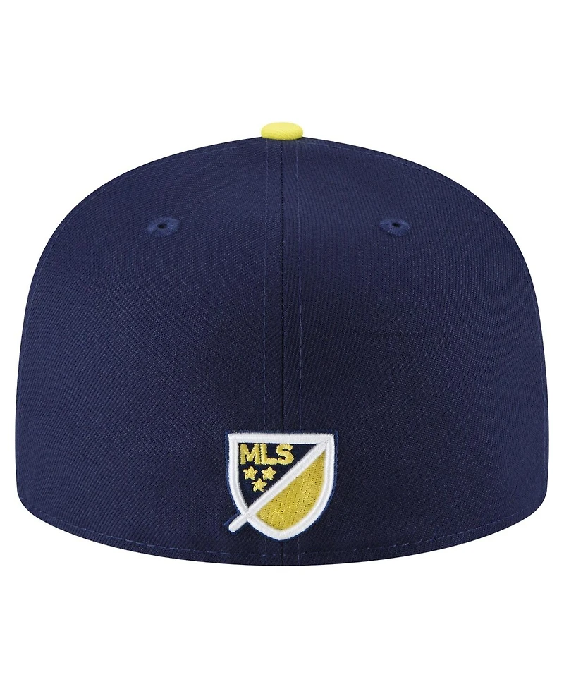 New Era Men's Navy Nashville Sc Element Tech Pack 59FIFTY Fitted Hat