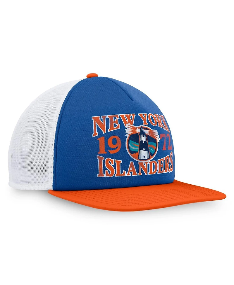 Fanatics Men's Royal New York Islanders Heritage Foam Front Adjustable Trucker Hat