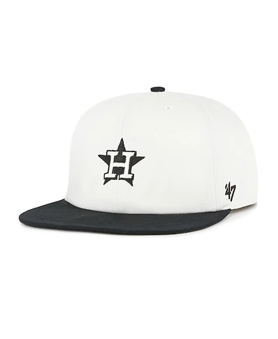 '47 Brand Women's White/Black Houston Astros Foundation Captain Snapback Hat