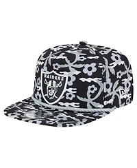 New Era Men's Black Las Vegas Raiders Wakey Wakey Golfer Snapback Hat