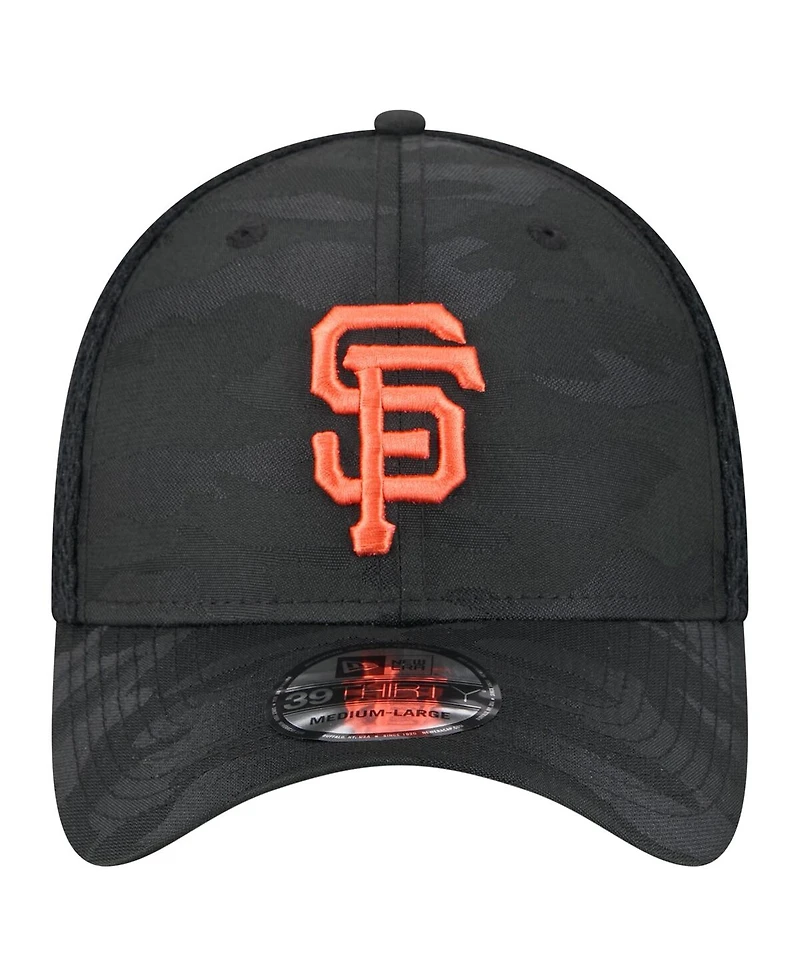 New Era Men's Black San Francisco Giants Subtle Camo 39THIRTY Flex Hat