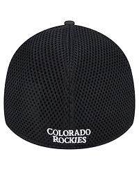 New Era Men's Black Colorado Rockies Subtle Camo 39THIRTY Flex Hat