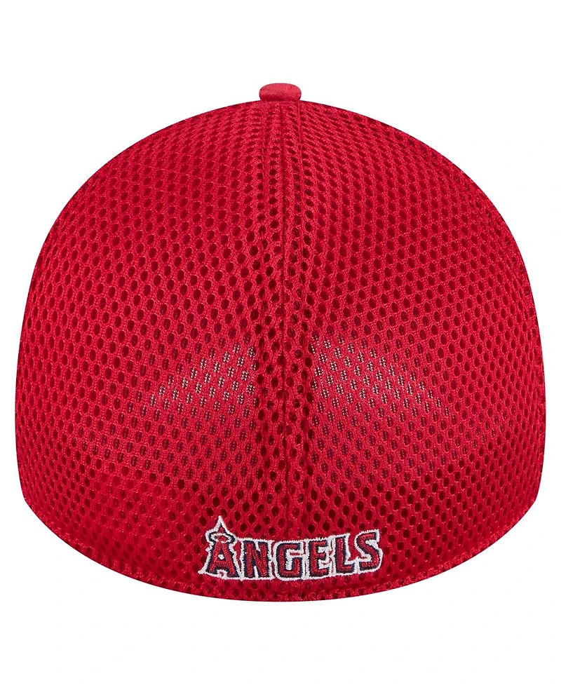 New Era Men's Red Los Angeles Angels Subtle Camo 39THIRTY Flex Hat