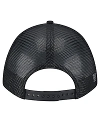 New Era Men's Black Seattle Mariners Gradient 9FORTY A-Frame M-Crown Trucker Adjustable Hat