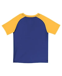 Nike Big Boys and Girls 2-Piece Royal Golden State Warriors Practice T-Shirt Shorts Set